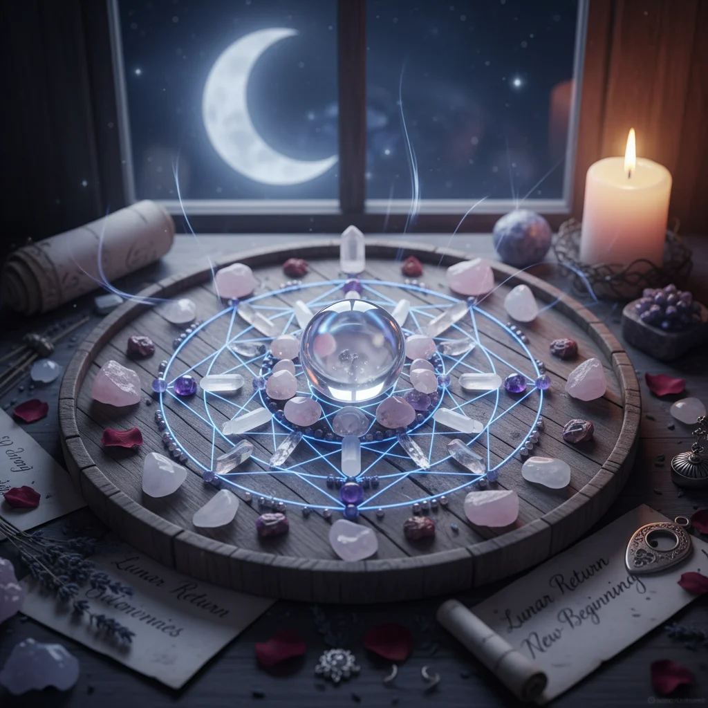 lunar return crystal grid — Moon Phase Timing for Lunar Return Crystal Grid