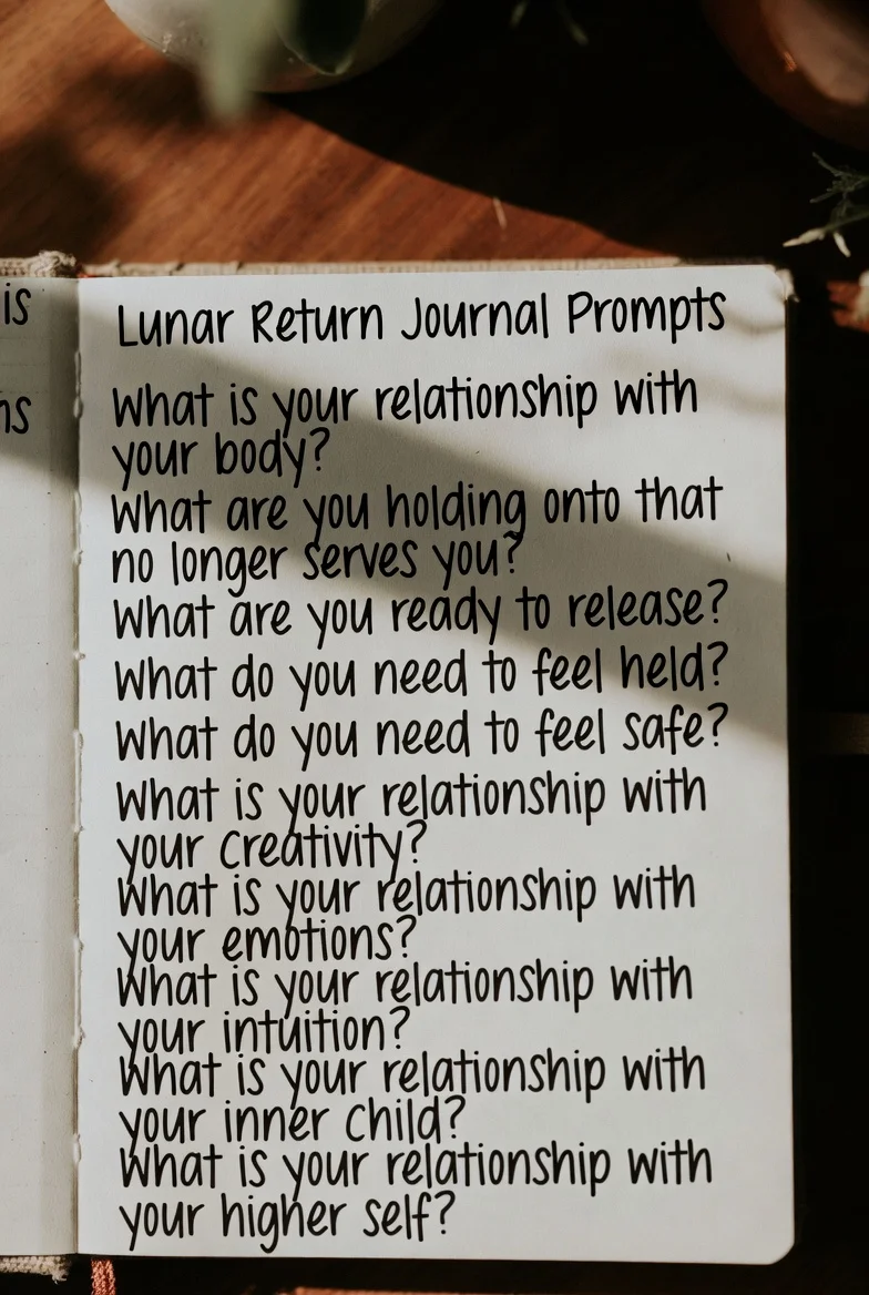 lunar return journal prompts — What Lunar Return Journal Prompts Means (Plain English)