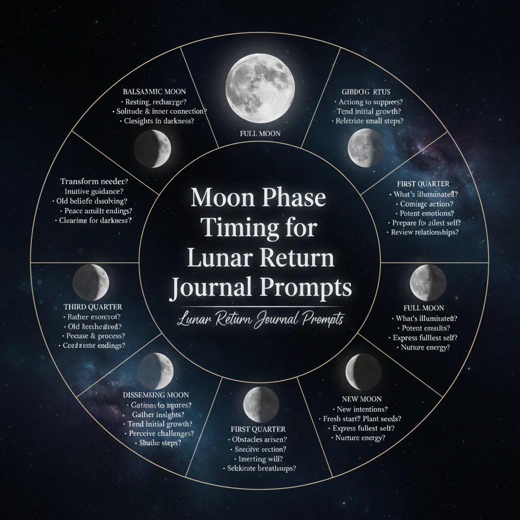 lunar return journal prompts — Moon Phase Timing for Lunar Return Journal Prompts