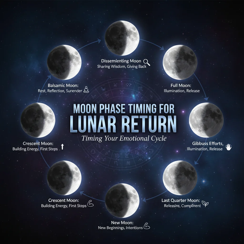 lunar return vs moon phase — Moon Phase Timing for Lunar Return Vs Moon Phase
