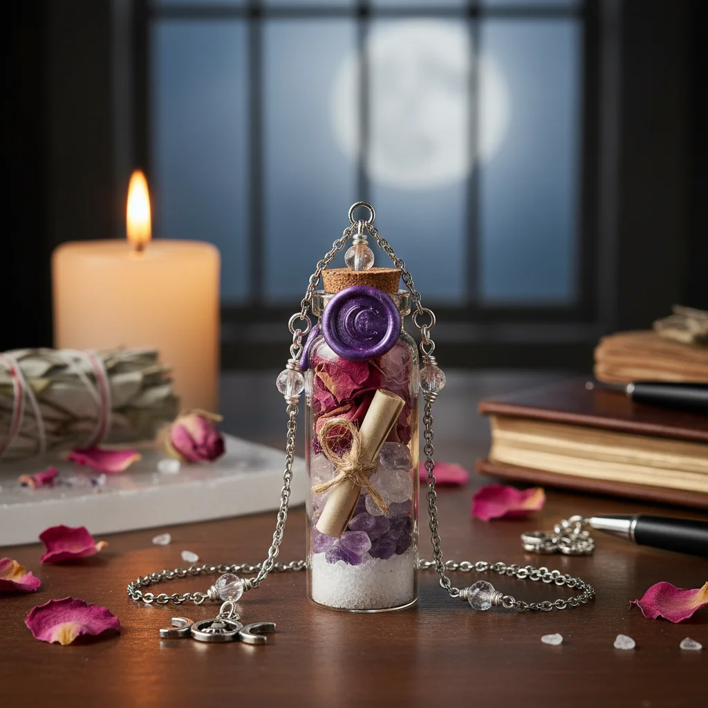 glass vial necklace spiritual — Moon Phase Timing for Glass Vial Necklace Spiritual