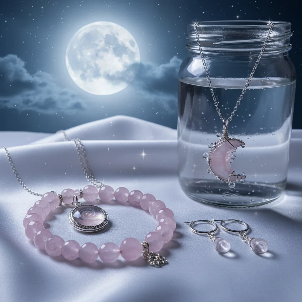 rose quartz moon water jewelry — What Rose Quartz Moon Water Jewelry Means (Plain English)