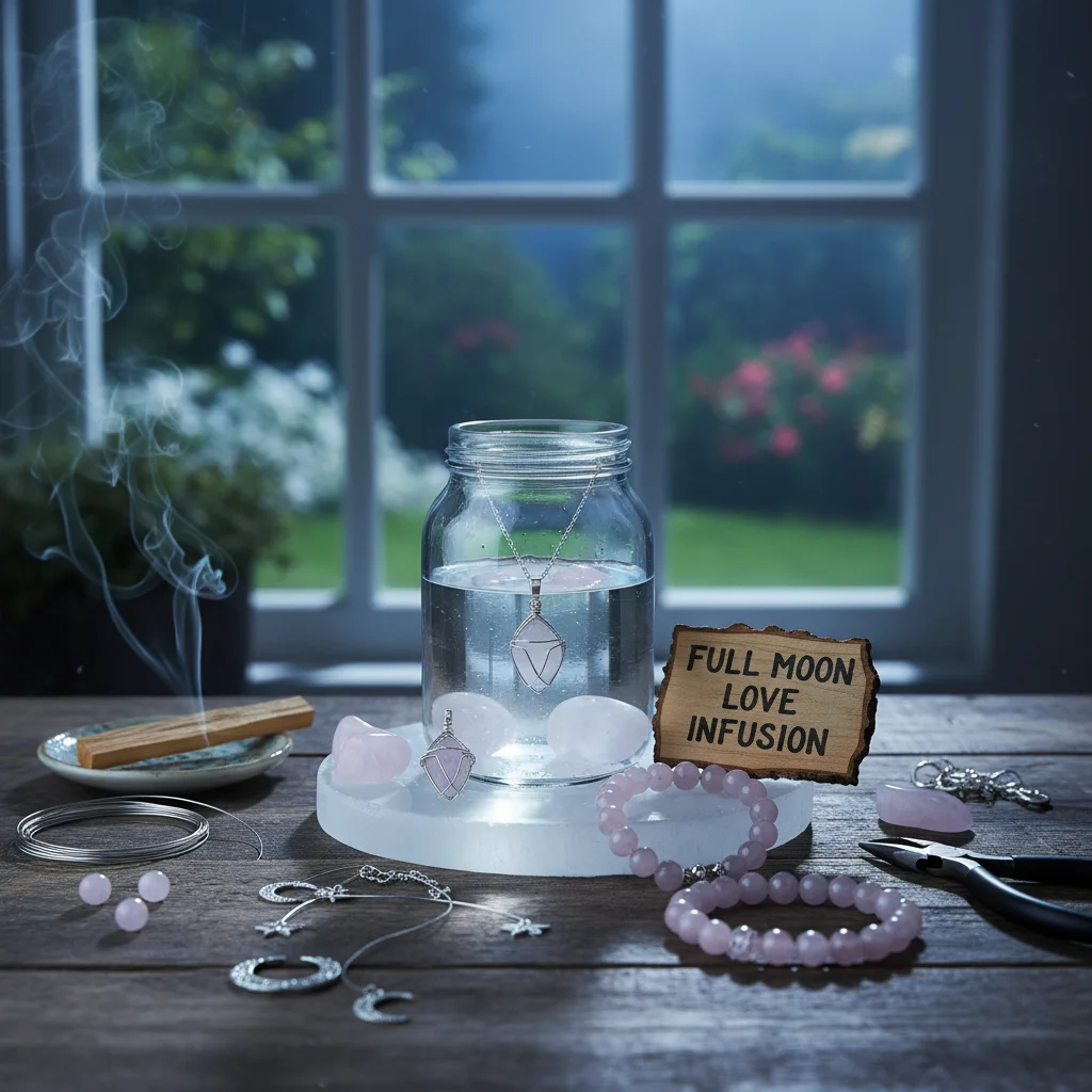 rose quartz moon water jewelry — Moon Phase Timing for Rose Quartz Moon Water Jewelry